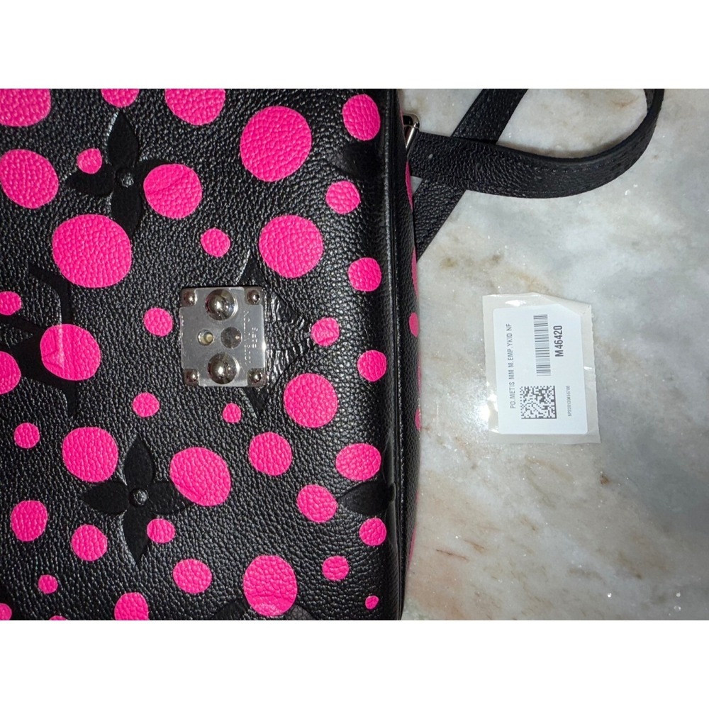 Louis Vuitton x Yayoi Kusama Pochette Metis Black Pink Infinity Dots M46395 - Picture 9 of 16